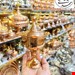 قندان مسی لاله پایه دار 
