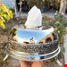 جادستمالی مسی کروم گلدار گرد