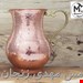  پارچ مسی چکشی بلند دسته برنجی ارتفاع 19 سانتی 1.3لیتر