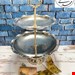  شیرینی  خوری دو طبقه کروم زنجان تهیه شده از بهترین نوع شمش مسی 
