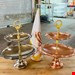 شیرینی خوری چکشی 2طبقه مسی و کروم 
