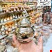 قندان مسی چکشی بزرگ کروم 