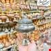 قندان مسی صفینه ای تک پایه کروم 