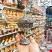 قندان مسی گلبرگی لاله پایه دار کروم 