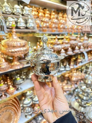 قندان مسی لاله کروم