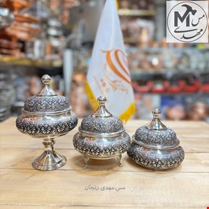 قندان گلبرگ مسی کروم صفینه ای