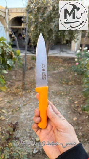 چاقو متوسط حیدری دسته زرد سایز 2