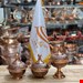 قندان گلبرگ مسی لاله ای تک پایه 