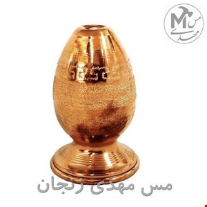 نمکدان مسی مدل تخم مرغی طرح شنی 6عددی