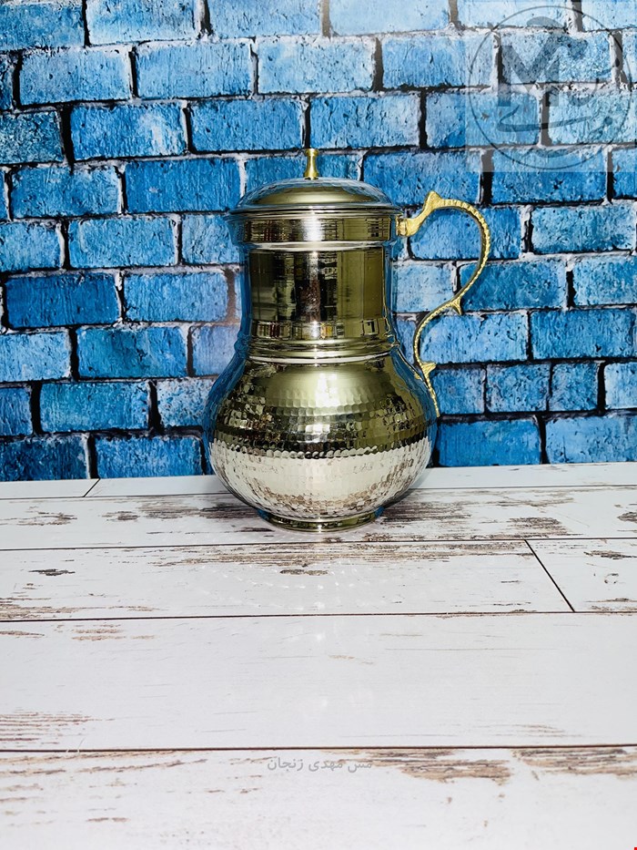 پارچ دربدار چکشی مسی روکش کروم