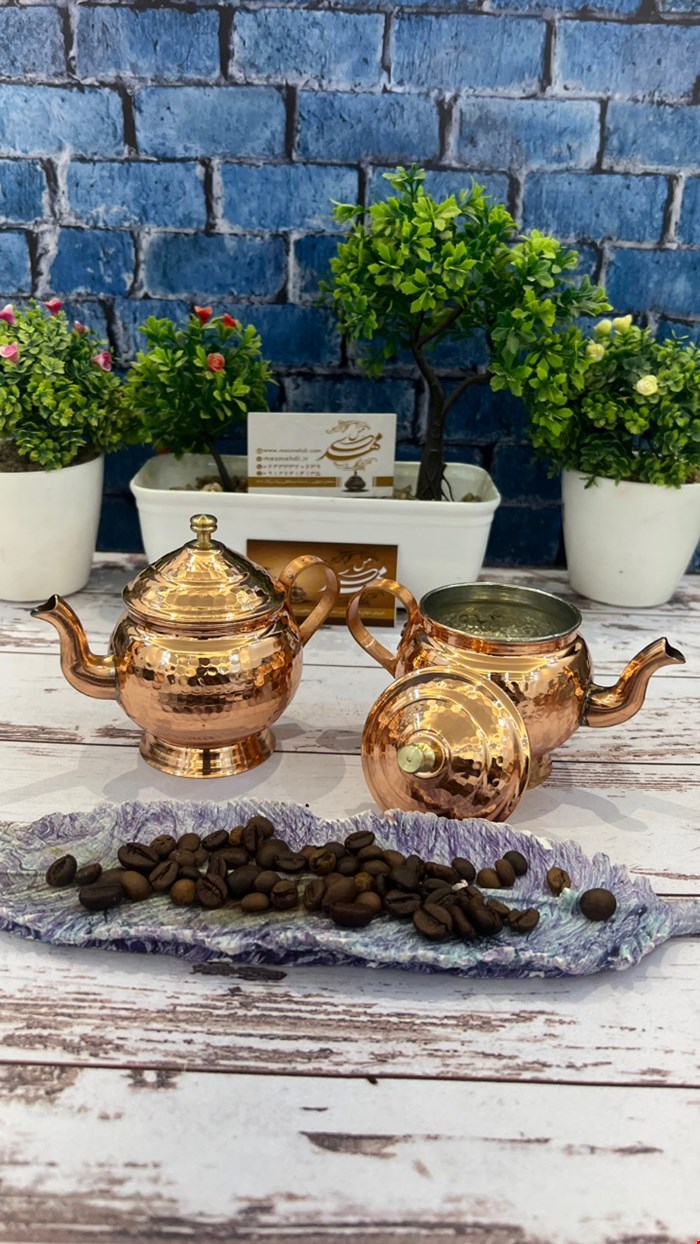 قوری زعفران مسی چکشی زنجان 