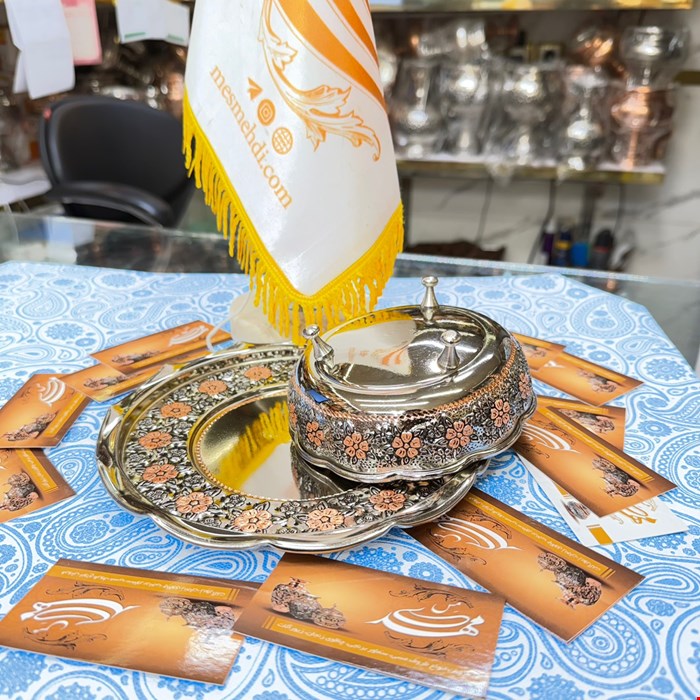 پیش دستی و پیاله مسی الماس اسدی 