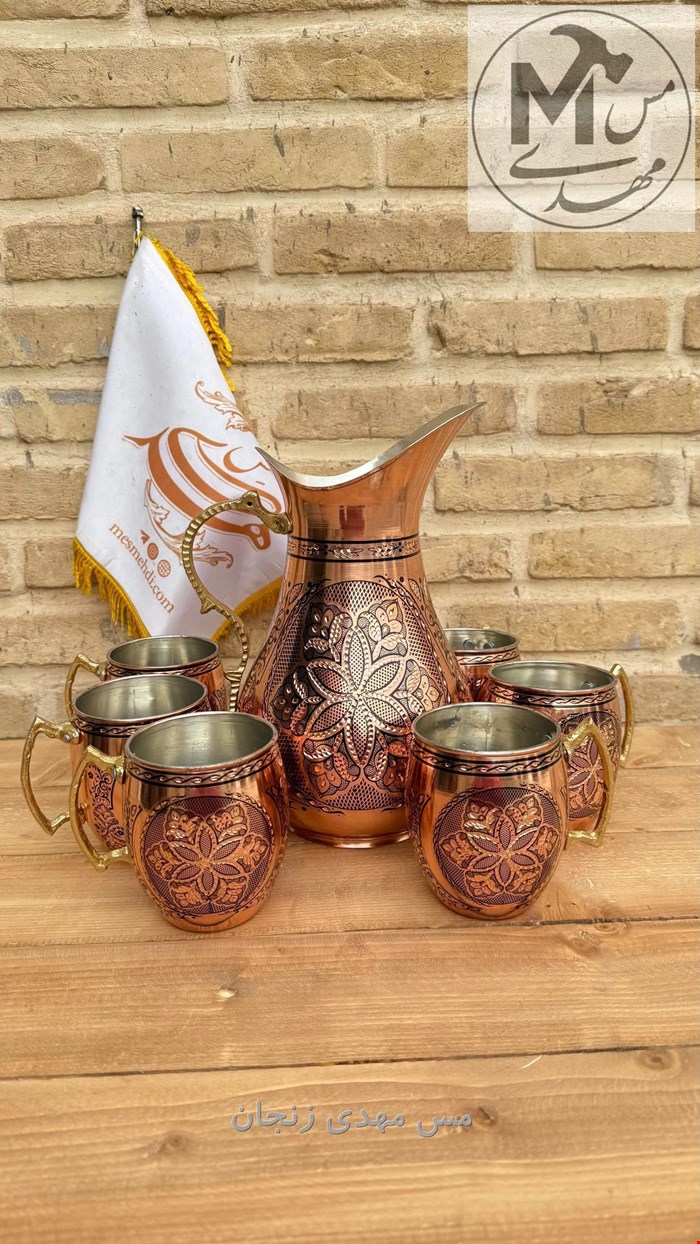 پارچ و لیوان مسی نانو الماس تراش  دقت کنید در انتخاب پارچ یا لیوان 