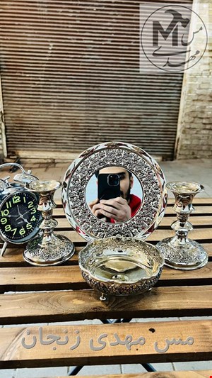 اینه شعمدان گلبرگ کروم 