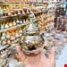 قندان مسی چکشی بزرگ کروم 